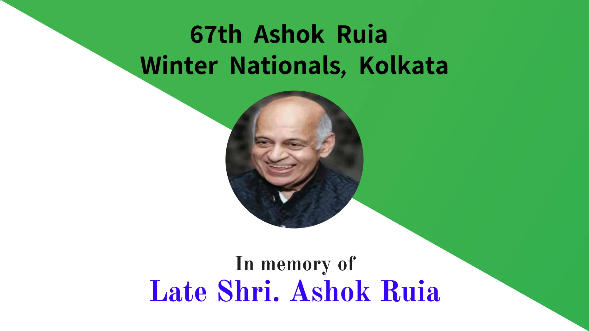 67th Ashok Ruia Winter Nationals, Kolkata
